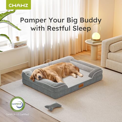 Extra Large Dog Bed, Orthopedic Dog Bed with Cooling Gel Memory Foam, Waterproof XL Pet Bed with Removable Was - view 6