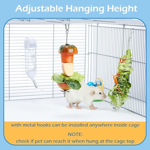 2Pcs Rat Enrichment Toys, 304 Stainless Steel Rat Foraging Toy for Fruit Vegetable Holder, Fancy Mice Cage Acc - view 5