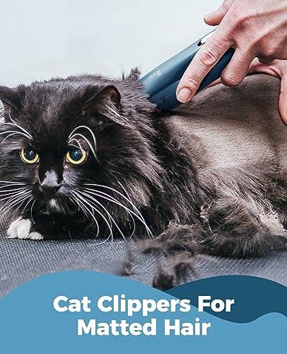 oneisall Pet Clipper for Cat Matted Hair, Pet Shaver for Cats Quiet Pet Clippers Waterproof Cordless Cat Clipp - view 3