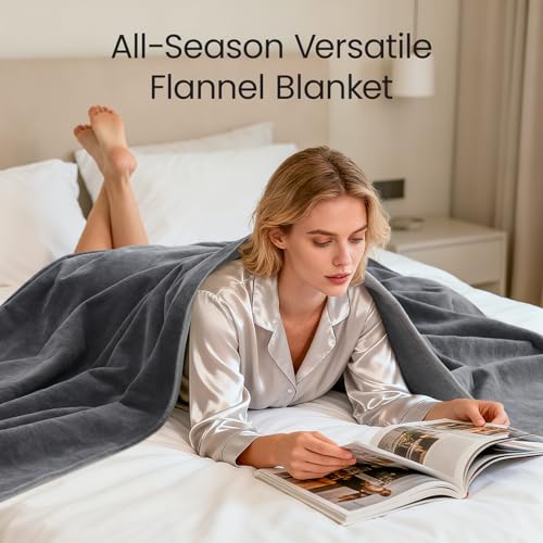 LOOBANI Waterproof Throw Blanket for Couch: Reversible Leakproof Couch Blanket 40" x 60", Soft Flannel & Coral - view 5