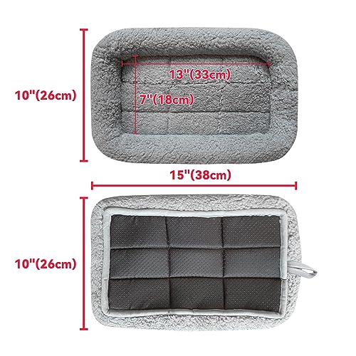 Enjoying Cat Mat Bed 10" x 15" Pet Bed with Pillow Around for Puppy Kitten Curled Sleeping Beds for Carrier/Cr - view 4
