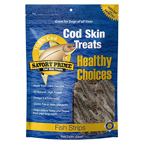 Savory Cod Skin Fish Strips, 8-Ounce (49662008), All Breed Sizes - view 2