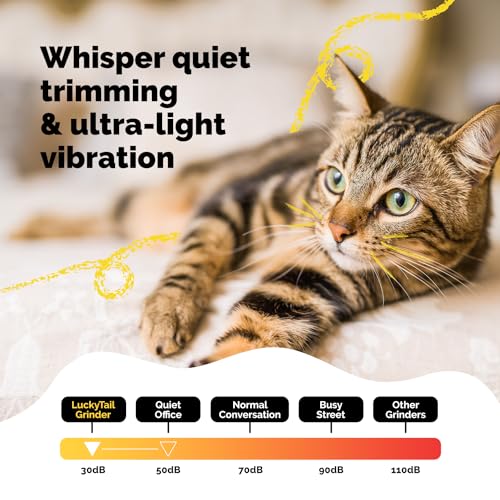 LuckyTail Pet Nail Grinder for Dogs and Cats - Super Quiet and Low Vibration Electric Dog Nail Grinder with 2  - view 3