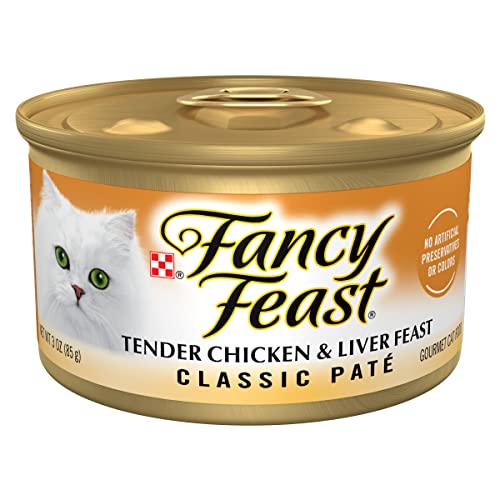 Purina Fancy Feast Tender Chicken and Liver Feast Classic Grain Free Wet Cat Food Pate - (Pack of 24) 3 oz. Ca - view 2