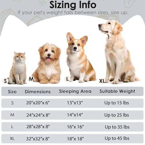 Hoewina Dog & Cat Bed for Indoor Cats, 20in Calming Donut Bed for Puppy and Kitten, Washable Round Fluffy Pet  - view 3