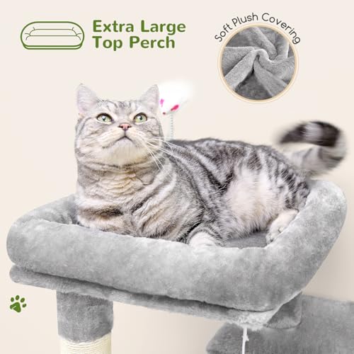 Globlazer Cat Tree Tower for Indoor Cats, 50-inch Adult Cat Tree House for Large Adult Cats with Steps, Scratc - view 4