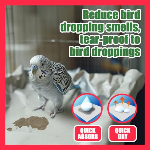 HASHI Bird Cage Liner - 120 Disposable Sheets Made from Acid-Free Newsprint. Non-Toxic for Birds, Ideal for Pa - view 5