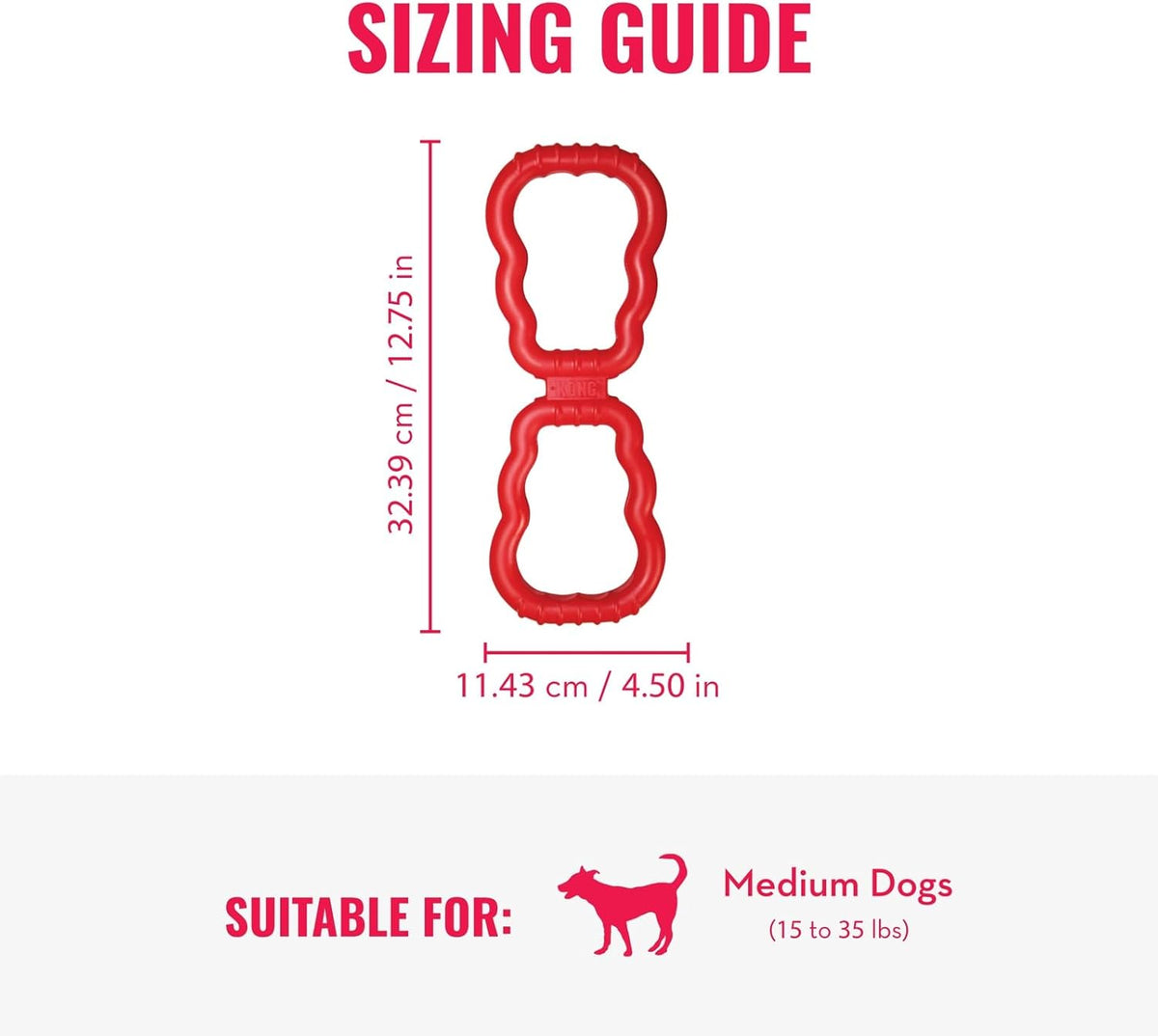 KONG Tug Toy - Dog Supplies for Tug of War - Natural Rubber Dog Toy for Outdoor & Indoor Playtime - for Medium - view 4