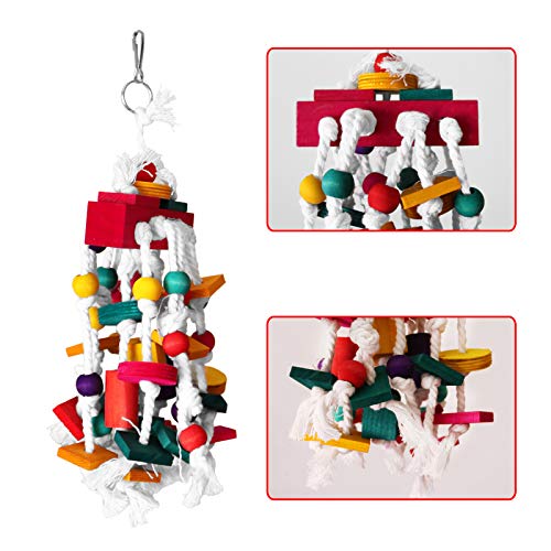Rypet Bird Chewing Toy - Parrot Cage Bite Toys Wooden Block Bird Parrot Toys for Small and Medium Parrots and  - view 5