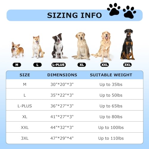 Sunheir Washable Large Dog Bed Covers Soft Plush Replacement, Waterproof Dog Bed Liner, Pet Bed Cover with Zip - view 7