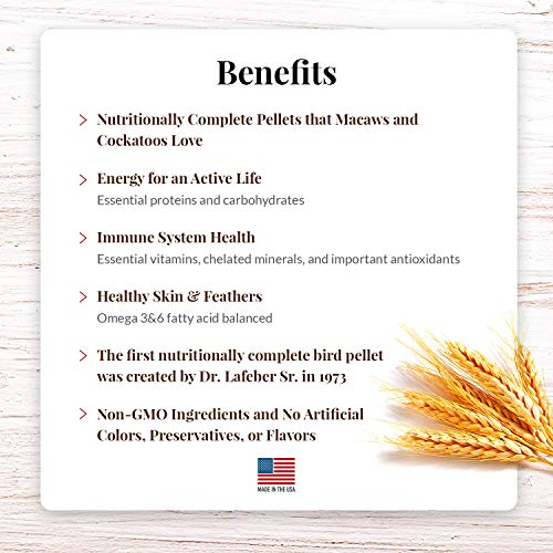 LAFEBER'S Premium Daily Diet Pellets Pet Bird Food, Made with Non-GMO and Human-Grade Ingredients, for Macaws  - view 3