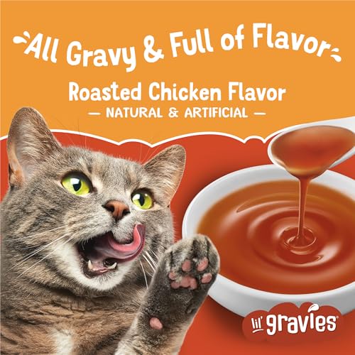 Purina Friskies Lil' Gravies Roasted Chicken Flavor Cat Food Lickable Cat Treats - (Pack of 16) 1.55 oz. Pouch - view 3