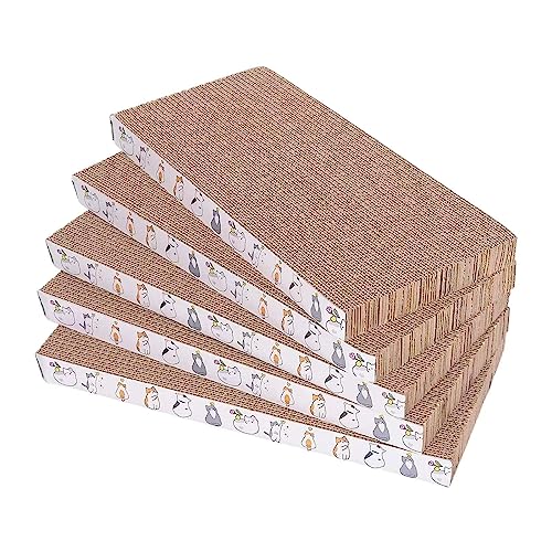 5 Packs cat Scratcher Toys Reversible Scratching Post Board for Indoor Cats Cardboard pad Sleep Play and Grind - view 2