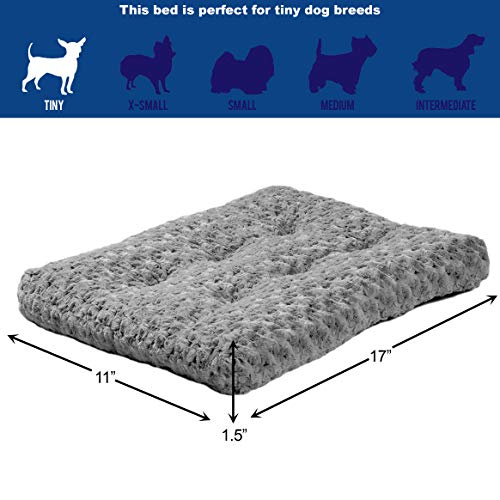 MidWest Homes for Pets XXS QuietTime Deluxe Gray Ombré Swirl Plush Pet Bed, Machine Washable, Non-Skid Bottom, - view 4