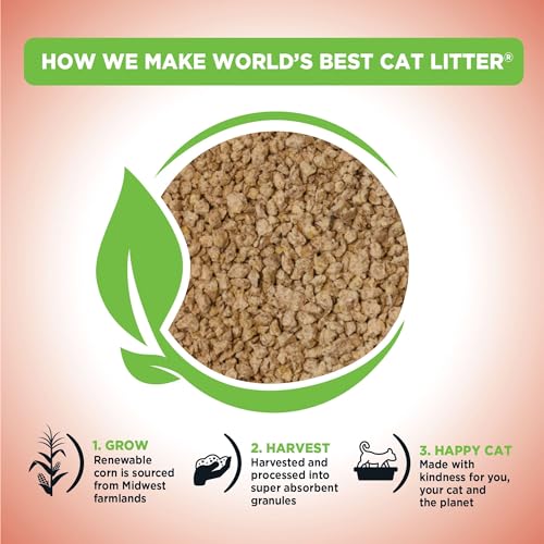 WORLD'S BEST CAT LITTER Multiple Cat Unscented, 32-Pounds - Natural Ingredients, Quick Clumping, Flushable, 99 - view 4