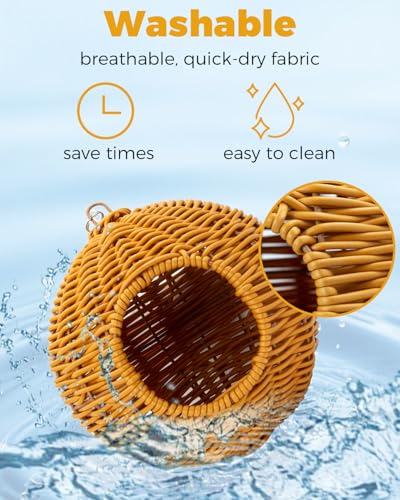 Chewproof Steel Frame Bird Nest for Cage, Washable Small Bird Bed Hammock Hideout Lay Eggs Parakeet Nest Sleep - view 4