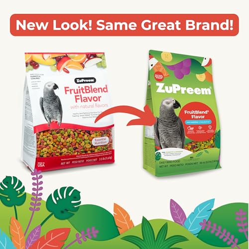 ZuPreem FruitBlend Bird Pellets, Daily Bird Food for Parrot, Conure, Caique, African Grey, Eclectus, Small Coc - view 4