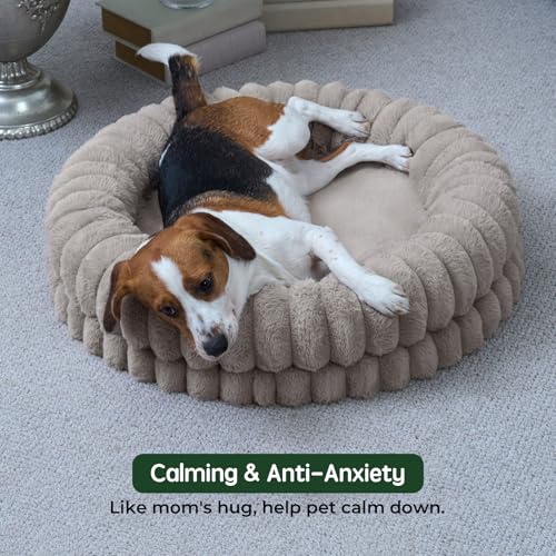BALANCE Luxury Donut Dog Bed, 30 Inches Round Dog Bed Medium Size Dogs Washable, Orthopedic Calming Dogs Bed f - view 4