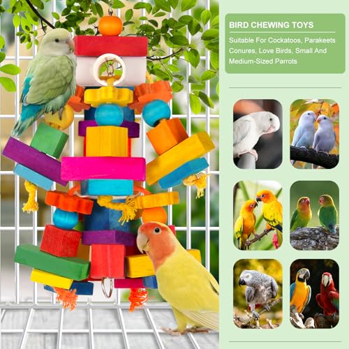 Kyouki Large Parrot Toy, Bird Toys for Cockatoos,Macaws, African Grey, Parrots,Conures, Lovebirds, Multicolore - view 4