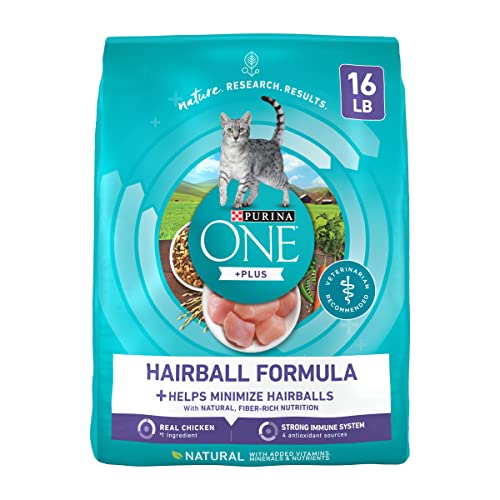 Purina ONE Natural Cat Food for Hairball Control, +PLUS Hairball Formula - 16 lb. Bag - view 2