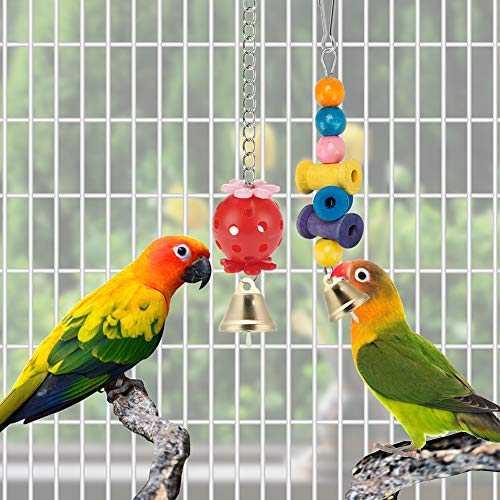 Swing Hanging Standing Chewing Toy Hammock Climbing Ladder, Cage Colorful Toys Suitable for Budgerigar, Parake - view 5