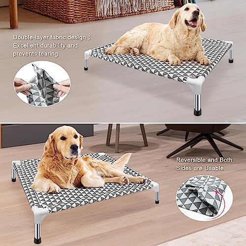 Elevated Outdoor Dog Bed, Medium Size, Cotton Material, Non-Slip Feet, Fits up to 70lbs - view 4