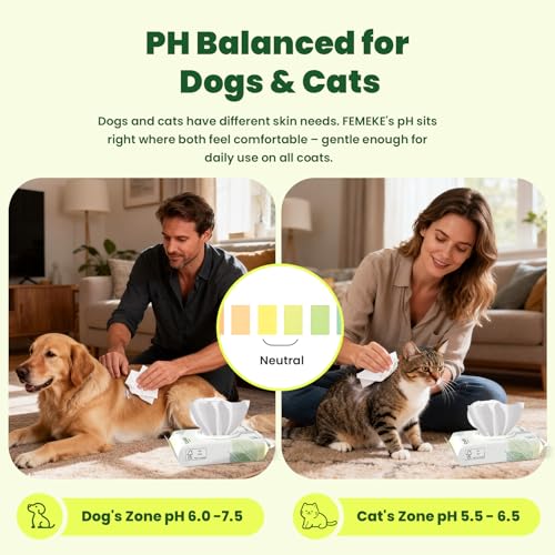 Unscented Dog Wipes & Cat Wipes (4x50 Packs) | Hypoallergenic, pH Balanced for Paws, Body, Eyes & Ears Groomin - view 4