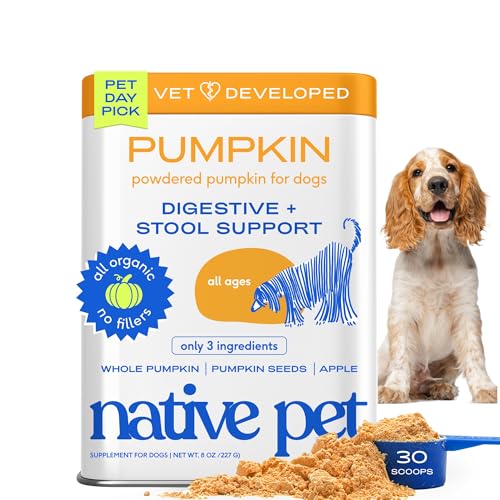 Native Pet Pumpkin for Dogs - Organic Dog Food Topper Powder - Promotes Firm Stools, Supports Digestive, Bowel - view 2