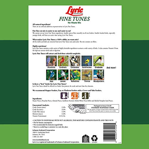 Lyric Fine Tunes Wild Bird Seed Mix - No Waste Bird Food Mix - Attracts Bluebirds, Finches, Chickadees & More  - view 3