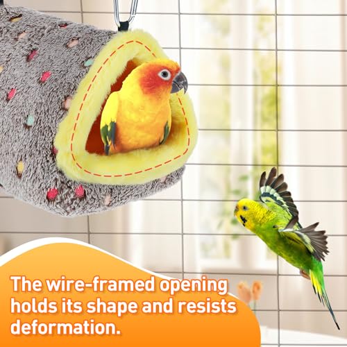 MEWTOGO Medium Winter Warm Bird Nest for Cage - Comfortable Birds Bed with Support Plate, Hanging Shed Hideawa - view 4