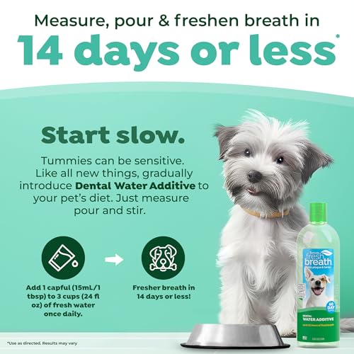 TropiClean Fresh Breath Water Additive for Dogs, Dog Breath Freshener and Teeth Cleaning Solution, No Toothpas - view 4