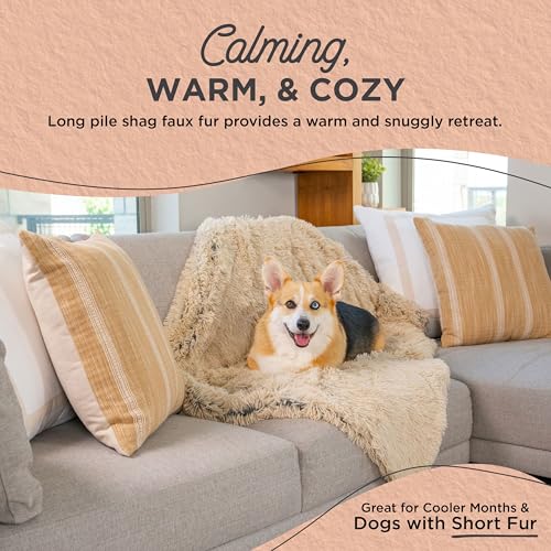 Best Friends by Sheri Calming Shag Dog Blanket – Ultra Soft Faux Fur Pet Throw, Anxiety-Relief, Lightweight Wa - view 3