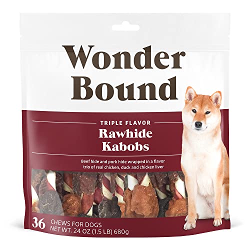 Brand - Wonder Bound Triple Flavor Rawhide Kabobs for Dogs, Variety, 1.5 pound (Pack of 1) - view 2