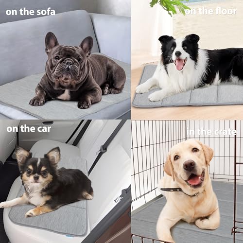 Dog Cooling Mat for Large Dogs – 35"x23" Orthopedic Memory Foam Pad for Summer, Hot Weather & Joint Relief | W - view 6