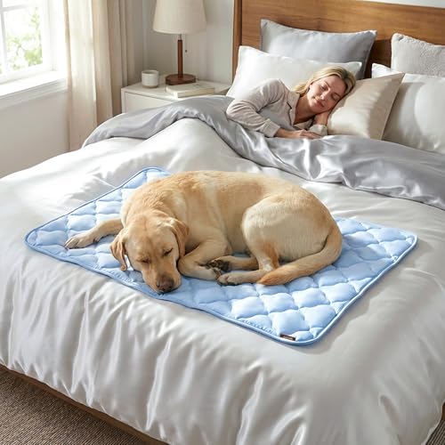 ZOMISIA Dog Cooling Mat for Extra Large Dogs, Q-Max>0.5 Thin Breathable Crate Pad for Pet, Portable Washable K - view 7