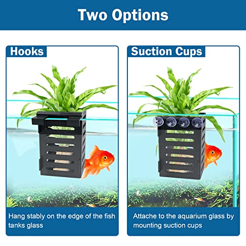 Aquarium Plant Holder 4 PCS Aquatic Plant Pot with 24 Hooks and 20 Suction Cups for Fish Tank Aquarium Planter - view 3