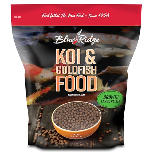 Blue Ridge Koi Fish Food 5lb - Koi Food Large 3/16" Growth Formula, Goldfish Food, Premium Fish Food for Ponds - view 2