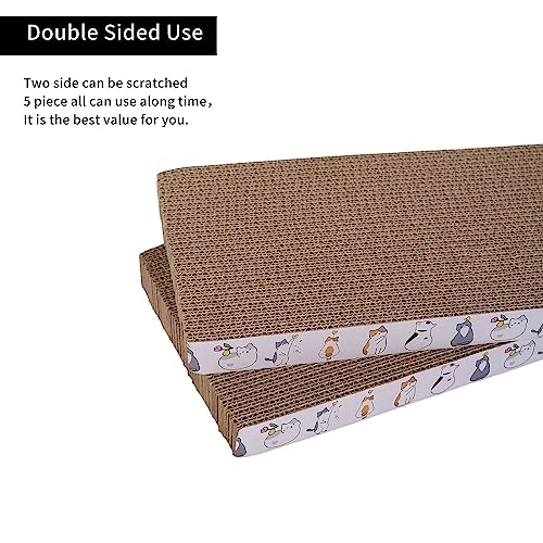 5 Packs cat Scratcher Toys Reversible Scratching Post Board for Indoor Cats Cardboard pad Sleep Play and Grind - view 4