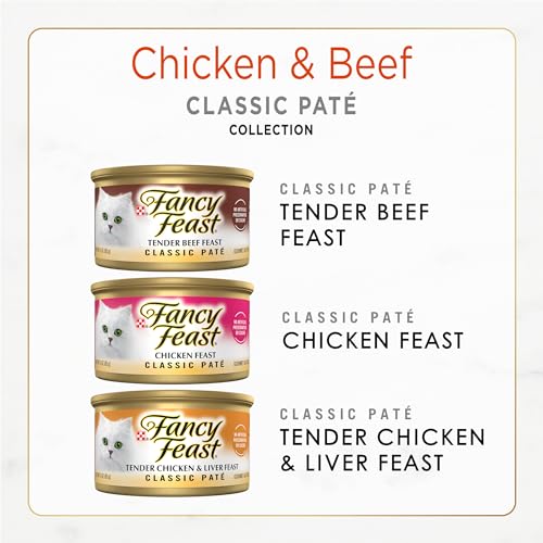 Purina Fancy Feast Chicken and Beef Classic Pate Collection Grain Free Wet Cat Food Variety Pack - (Pack of 24 - view 3