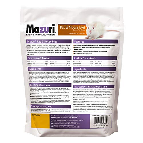 Mazuri | Pet Rat & Mouse Food | Rodent Pellet Blocks| 2 Pound (2 Lb.) Bag - view 3