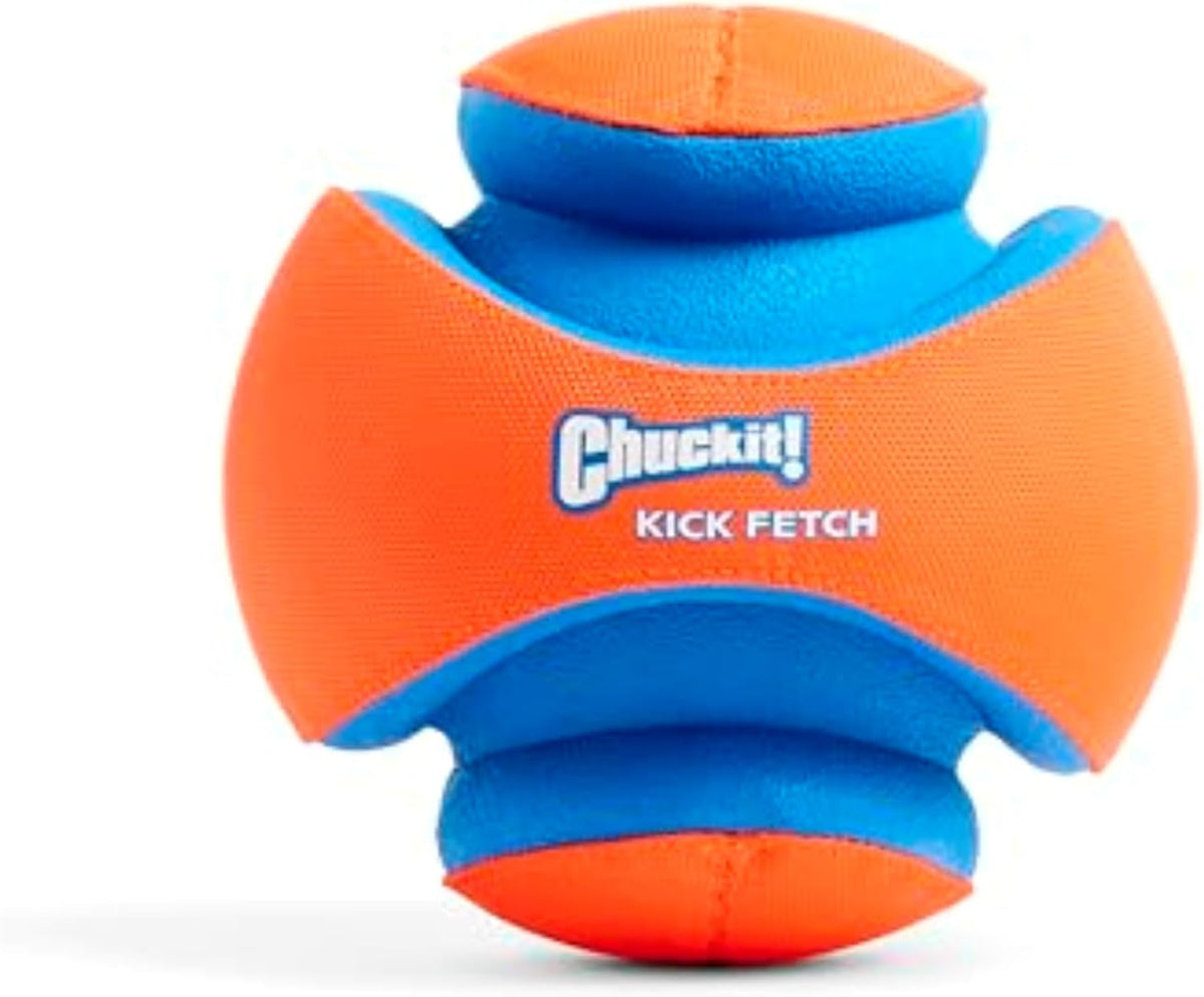 Chuckit! Kick Fetch Ball Dog Toy - Floats in Water - Perfect for Interactive Play - Made with Durable Rubber a