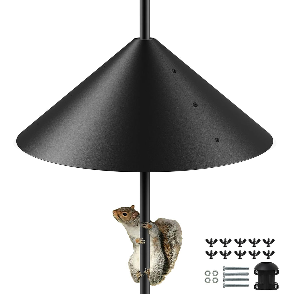 19 Inch Metal Squirrel Baffle for Bird Feeder Pole, Outdoor Squirrel Proof Bird Feeders, Bird House Guard for 