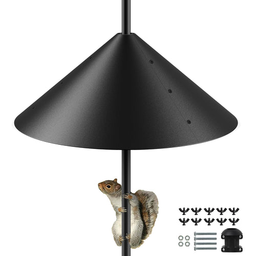 19 Inch Metal Squirrel Baffle for Bird Feeder Pole, Outdoor Squirrel Proof Bird Feeders, Bird House Guard for 