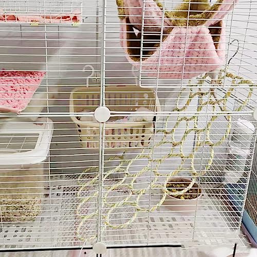 2 Pack Hanging Rat Rope Net, Bird Swing Toy, Parrot Climbing Ladder Bridge for Small Animal Cage Accessories - view 4