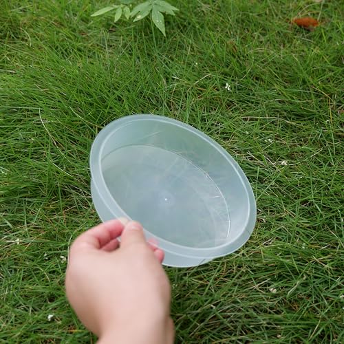 2pcs Plastic Round Bird Feeders Bowls, Wild Birds Seed Feeder Tray Bird Bath Water Bowls Accessories for Feedi - view 4