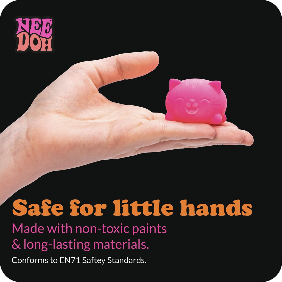 Schylling NeeDoh Teenie Cool Cat - Sensory Squeeze Toy - Contains 3 Mini Groovy Globs - 1.5" Wide - Color May  - view 5