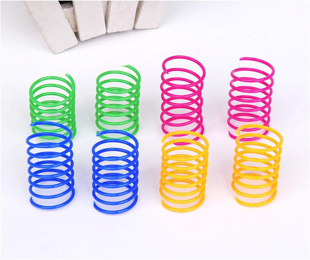ISMARTEN Cat Spring Toy (60 Pack), Cat Kittens Toys Plastic Coil Spiral Springs for Swatting, Biting, Hunting, - view 3
