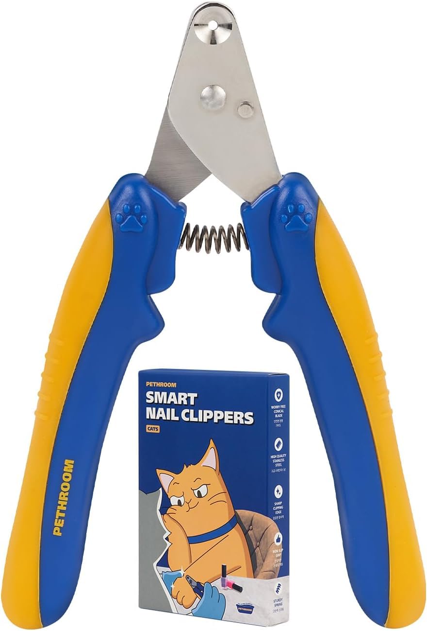 [PETHROOM] Cat Nail Clipper Trimmer for Indoor Cats with Circular Cut Hole (2mm) | Premium Sturdy Stainless St