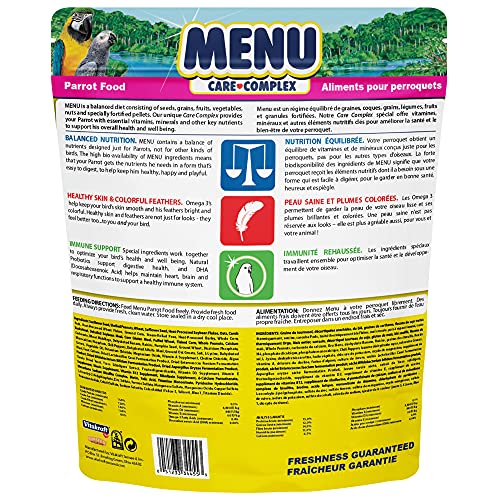 Vitakraft Menu Premium Parrot Food - Vitamin-Fortified - Macaw, Amazon, Conure, and Parrot Food for Large Bird - view 3