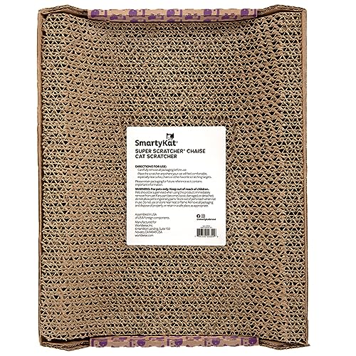 SmartyKat Super Scratcher Chaise Corrugated Cat Scratcher, Catnip Infusion Technology - Brown, One Size - view 5